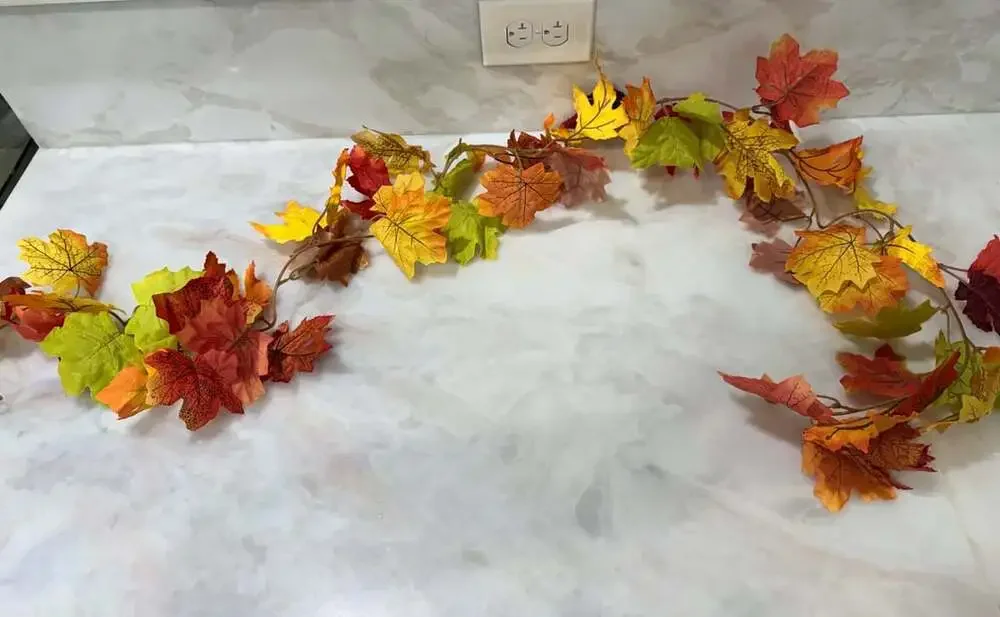 Artificial Autumn Maple Leaf Garland Fall Vine Decor